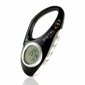 Digital Compass Carabiner with Thermometer and Clock × 3 New