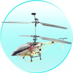 Large Metal RC Helicopter - Bronze Color + LED Lights (220V) New