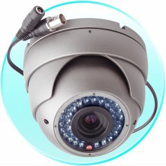 Vandal Proof Day + Night Dome Camera - 1/3 Inch CCD (NTSC) New