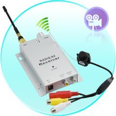 Micro 1.2GHz Wireless Pinhole A/V PAL Camera + Receiver Set New