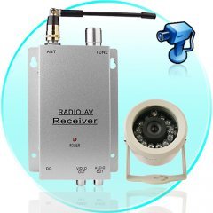 1-CH Wireless Receiver + Color Camera + Audio -1.2GHz New