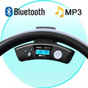Car Steering Wheel Bluetooth Adapter + Wireless Earpiece New