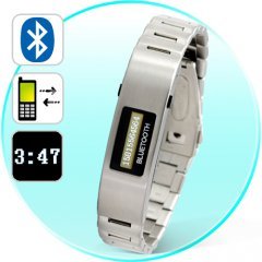Bluetooth Bracelet w/Vibration Function + Digital Tie Display New