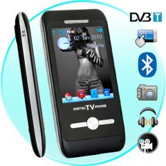 3 Inch Touch Screen DVB-T Multimedia Cellphone with Bluetooth New
