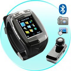 Quad Band Cell Phone Watch - Touch Screen + Bluetooth Watch New