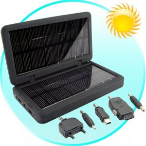 Solar Battery Charger for iPods, Phones, Cameras and USB Devices New