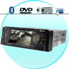 Touchscreen Car DVD Media Center with Bluetooth (1-DIN) New