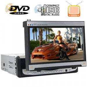 7-Inch in-dash TFT LCD Monitor (16:9) with DVD Player New
