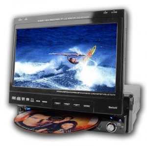 Large Screen Bluetooth Car DVD Player - 1-Din New