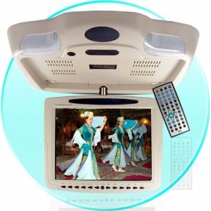 Roof Mount Monitor DVD Player - USB + SD Reader -Tan New