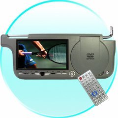 Sun Visor DVD+Game Player (Right Side) - USB + Card Slot -GREY New
