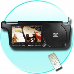 Sun Visor DVD+Game Player (Right Side) - USB + Card Slot -BLACK New