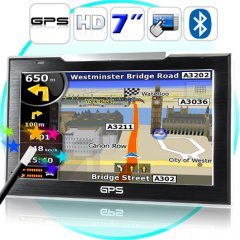 7 Inch Touch Screen GPS Navigator (FM Transmitter, Bluetooth) New