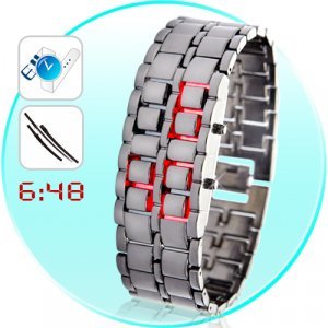 Iron Samurai - Japanese Inspired Red LED Watch New