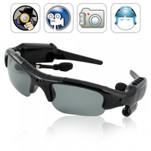 Espionage - Spy Camera Sunglasses (4GB, DVR, Bluetooth, MP3) New