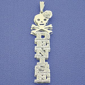 Silver 3D Double Plate Personalized Name Pendant Necklace SD27