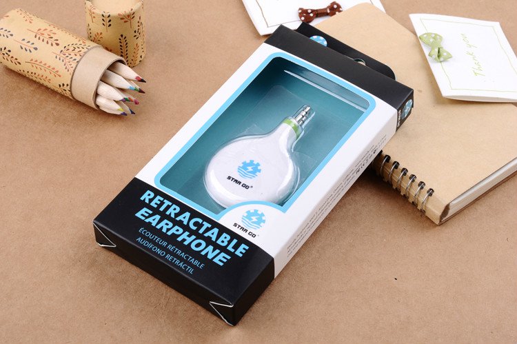 Retractable earphone for iPhone and iPad iPod