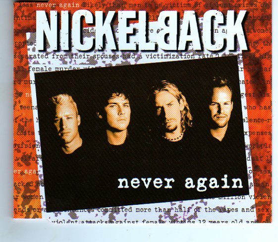 Nickelback "Never Again" Import Compact Disc Bonus Live Songs
