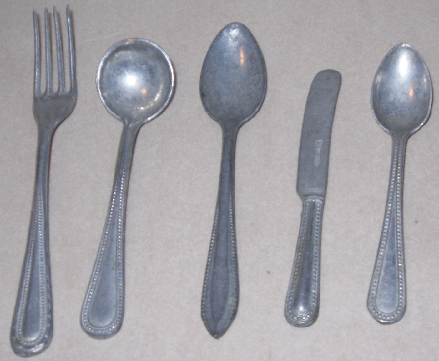 Toy Aluminum Utensils Germany Children Dolls Vintage