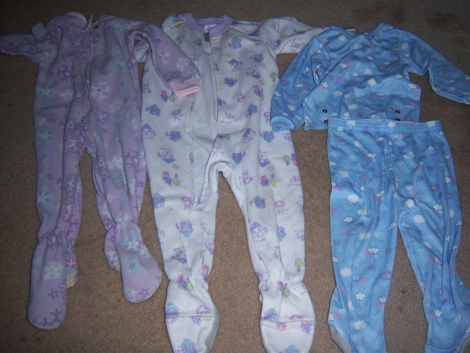 Girls 18 -24 month sleepers and pjs 4 pieces FREE SHIPPING