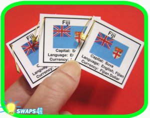 Fiji Fun Facts Scout SWAPS Girl Craft Kit -Swaps4Less