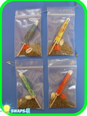 COUNTRIES with FAMOUS BEACHES! Beach in a Bag w/Crab Scout SWAPS Girl Kit-Swaps4Less