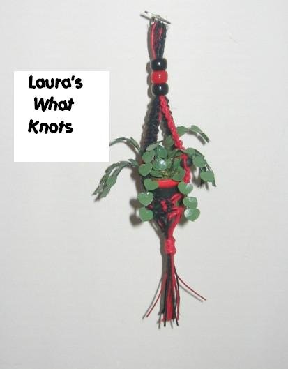 Macrame Dollhouse Plant Hanger with Plant