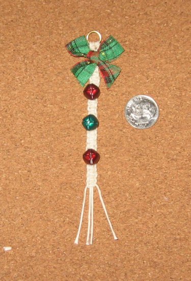 Dollhouse Miniature Holiday Macrame Bell Pull