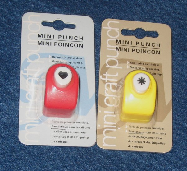 Mini Craft Punches NIP Flower and Heart Scrapbooking