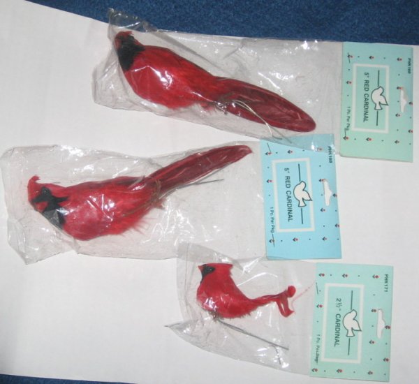 3 Cardinal Birds for Crafting