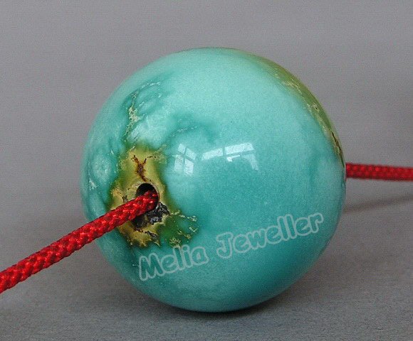 Natural Turquoise Dia.23 mm Round Loose Bead
