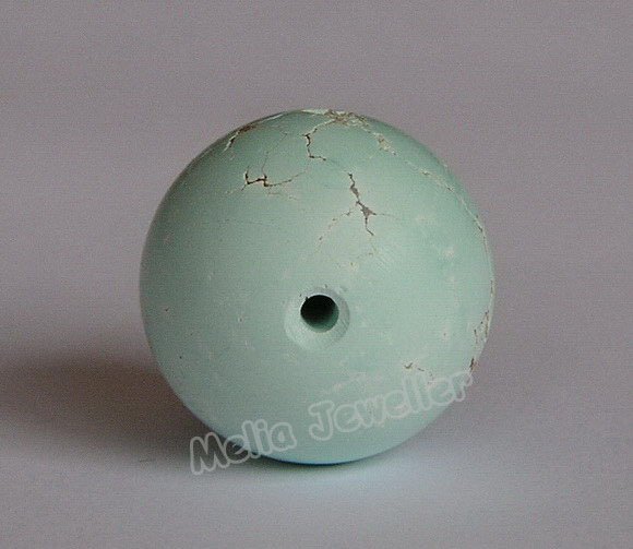 Natural Turquoise Dia.17 mm Round Loose Bead