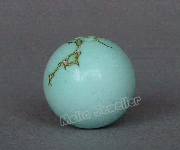 Natural Turquoise Dia.15 mm Round Loose Bead
