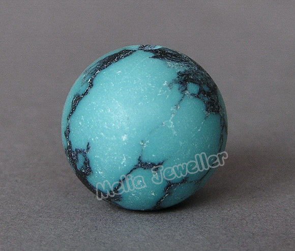 Natural Turquoise Dia.15 mm Round Loose Bead