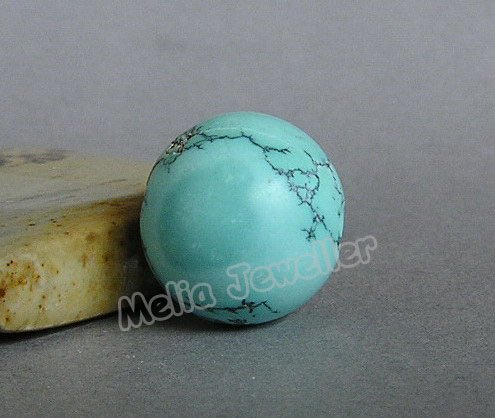 Natural Turquoise Dia.14 mm Round Loose Bead