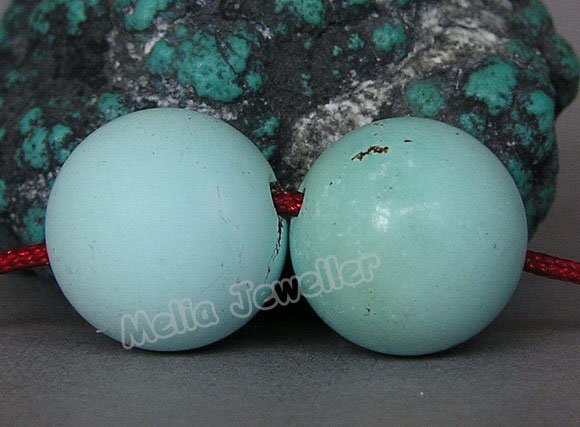 Natural Turquoise Dia.13 mm Round Loose Bead