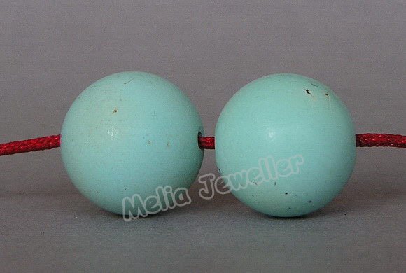 Natural Turquoise Dia.13 mm Round Loose Bead