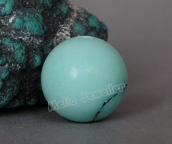 Natural Turquoise Dia.13 mm Round Loose Bead