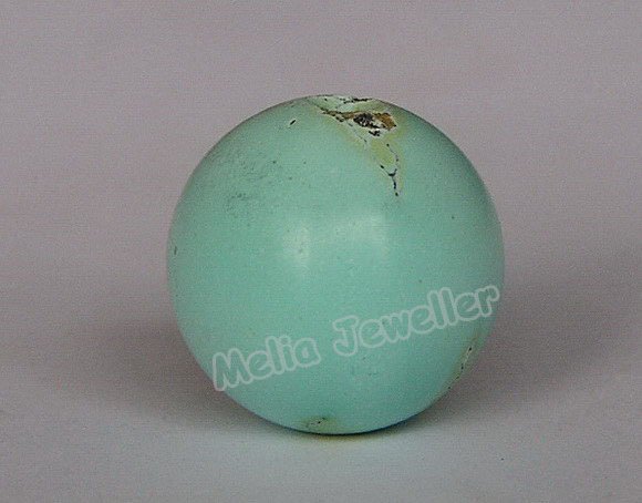 Natural Turquoise Dia.14.5 mm Round Loose Bead