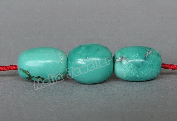 Natural Turquoise Dia.8-9 mm Barrel Loose Bead