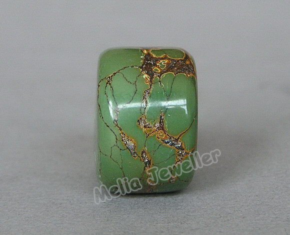 Natural Turquoise Dia.17.5 mm Barrel Loose Bead