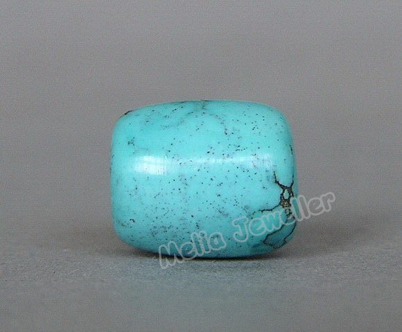 Natural Turquoise Dia.10 mm Barrel Loose Bead