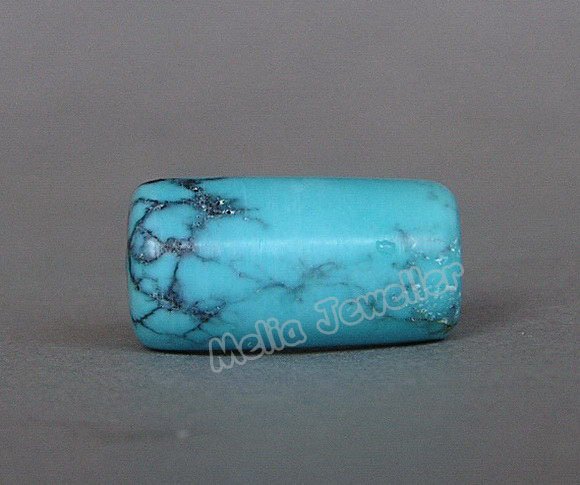 Natural Turquoise Dia.10 mm Barrel Loose Bead