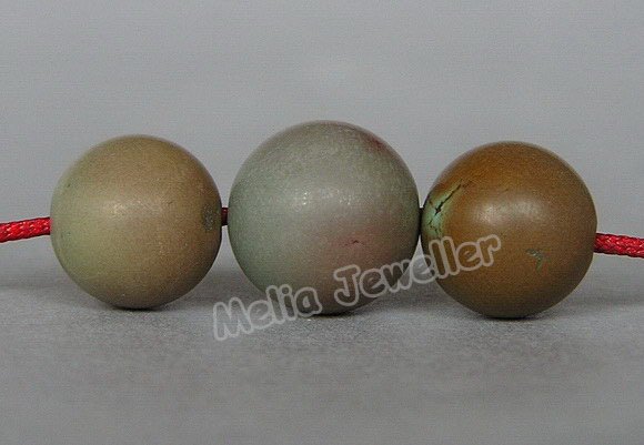 Natural Turquoise Dia.10-11 mm Round Loose 3 Beads