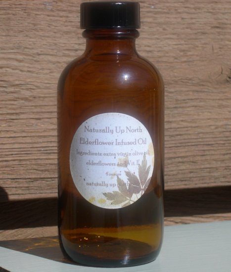 Elderflower Elder Flowers Herbal Infused Oil 4 ounces