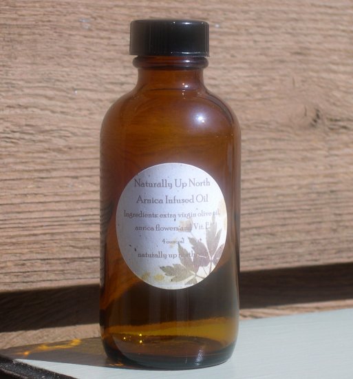 Arnica Flower Infused Herbal Oil 4 ounces