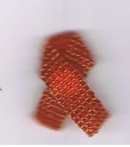 Beaded Awareness Ribbon - Orange (variety of causes)