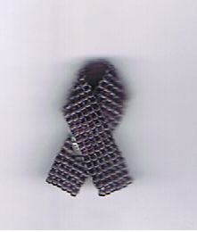 Beaded Awareness Ribbon - Purple(variety of causes)