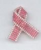 Beaded Awareness Ribbon - Pink With Light Pink Trim