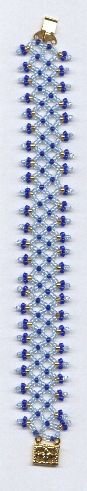 Netted Bracelet - Blues & Gold